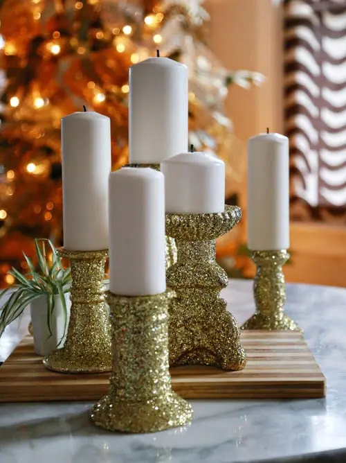 Glittery Candleholders