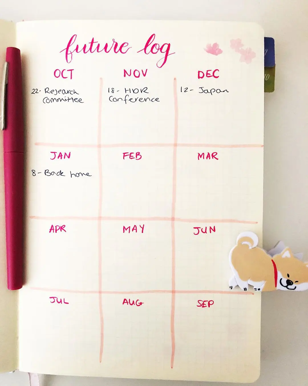 One-Page Mini Future Log Spread