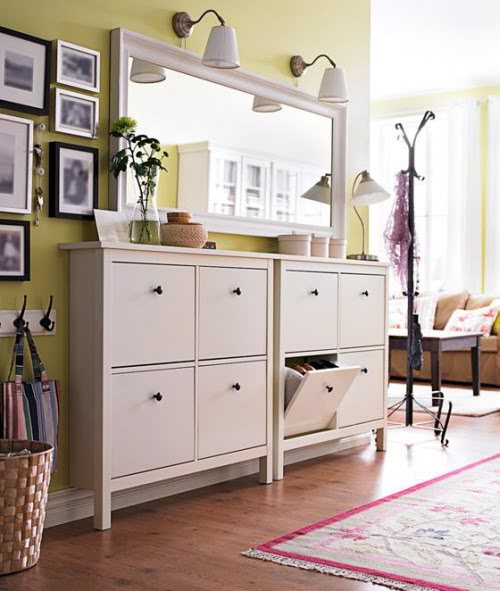 Hemnes bench deals with shoe storage