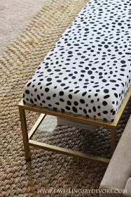 Gold Upholstered Bench