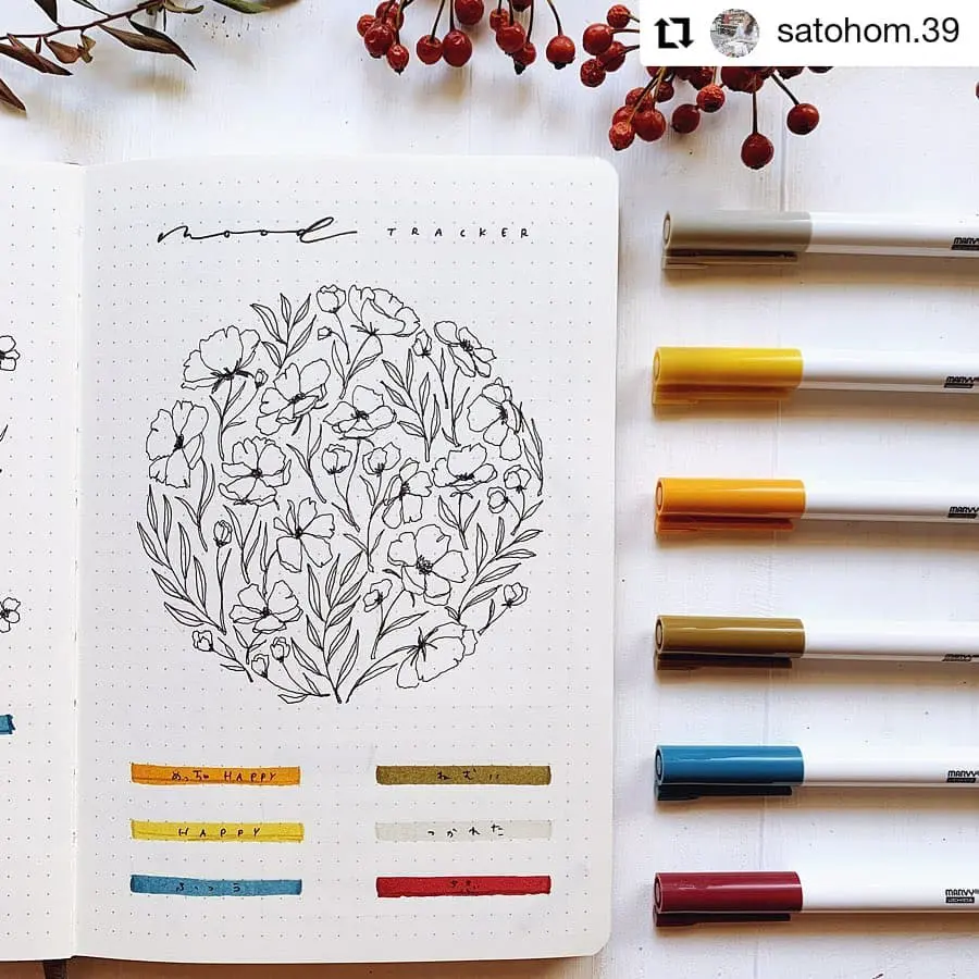 Floral Bunch Mood Tracker