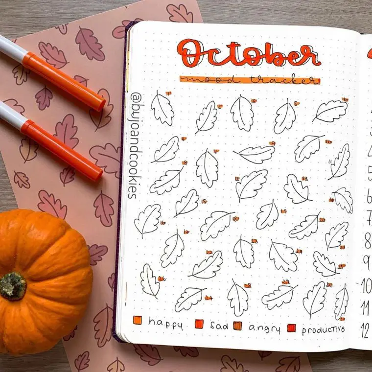 October mood tracker
