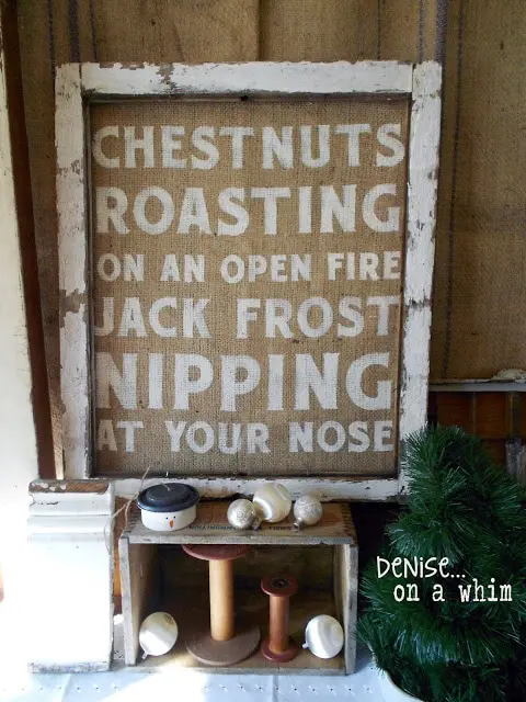 rustic christmas sign