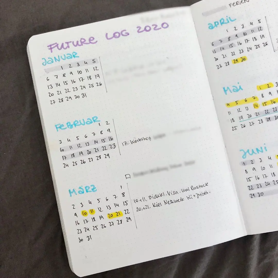 Bullet journal date marker ideas (minimalist and colourful) – All About  Planners