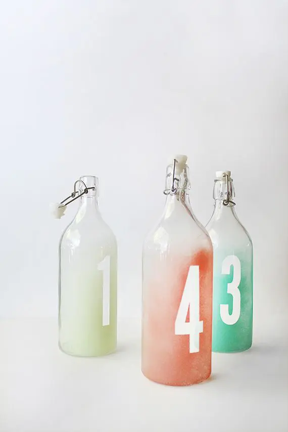 DIY Watercolor Table Numbers