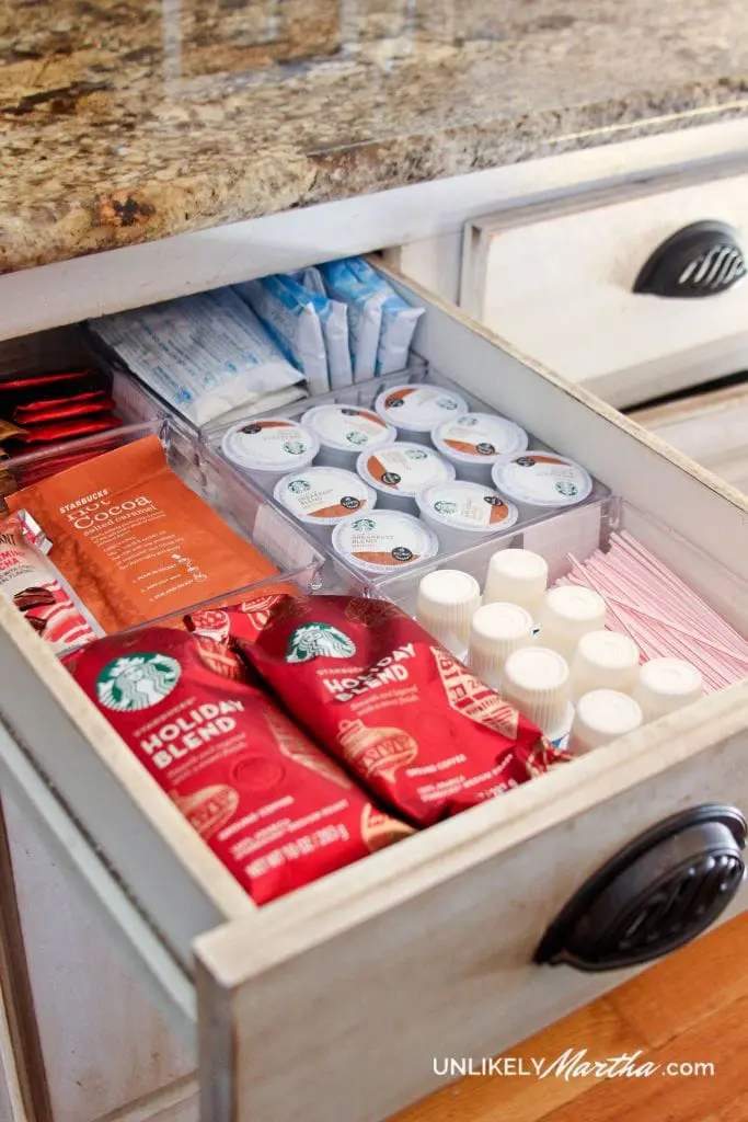 drawer coffee station