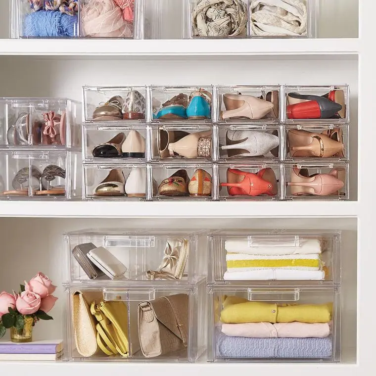 clear shoe boxes