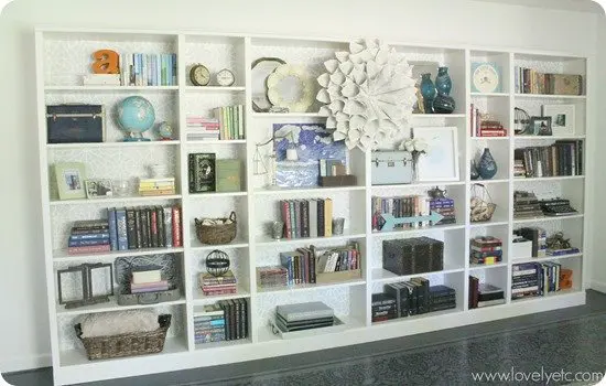 DIY Moroccan Stenciled Bookcases