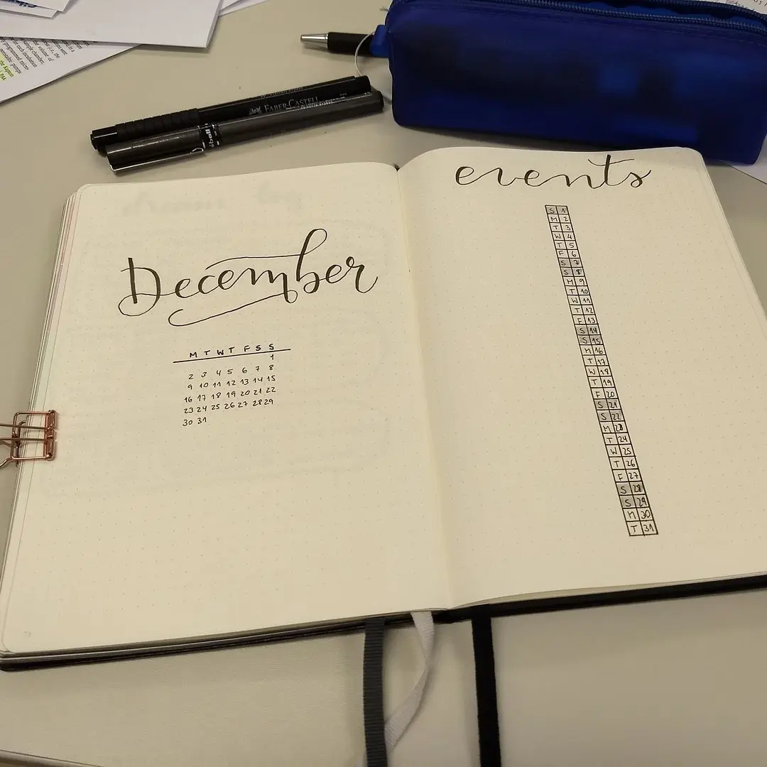 monthly layout