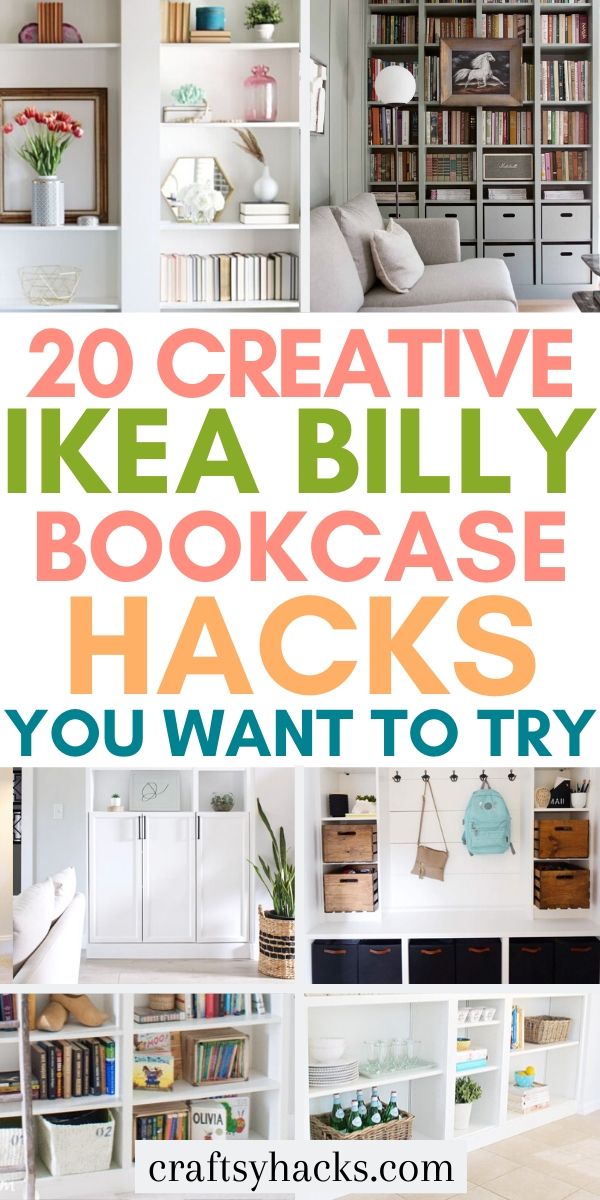 20 Unique Ikea Billy Bookcase Hacks Craftsy Hacks