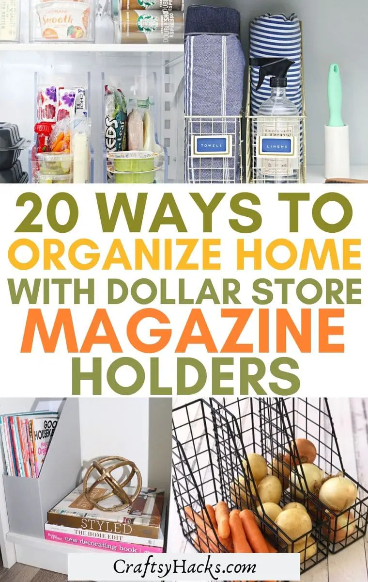 20 Ways to Organize with Dollar Store Magazine Holders - Craftsy Hacks