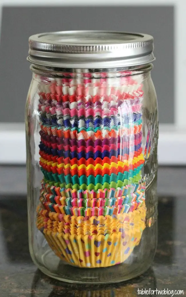 cupcake liner jar