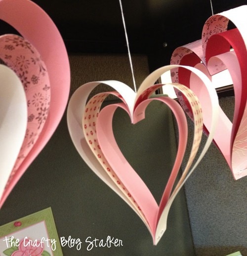 Paper Strip Heart Decorations