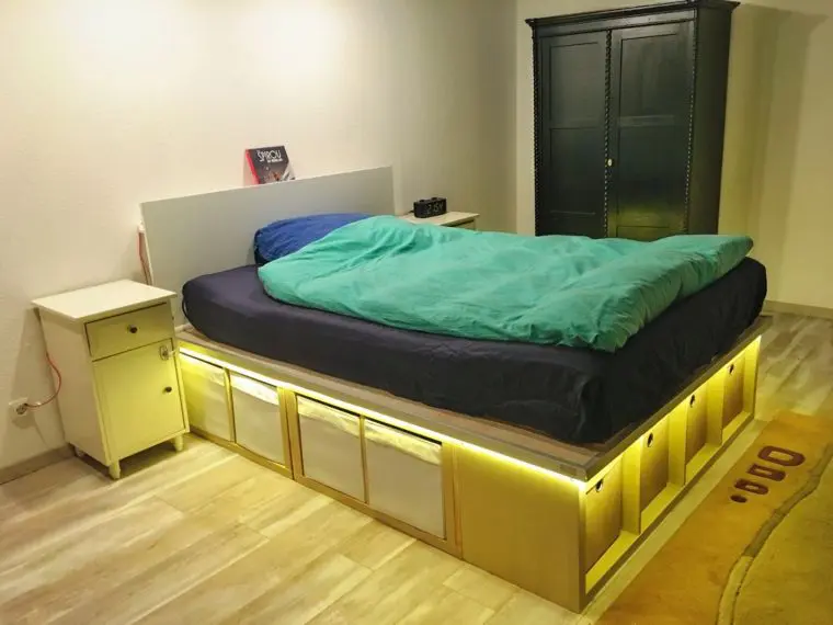 Ikea kallax deals queen storage bed