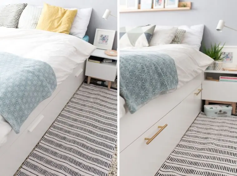 Brass Hardware Bed