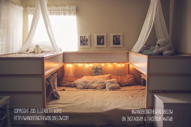 twin bed ikea hack