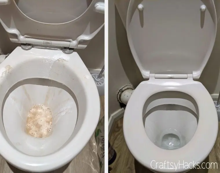 clean toilet with soda