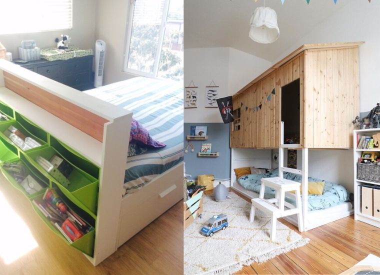 ikea hack loft bed with storage