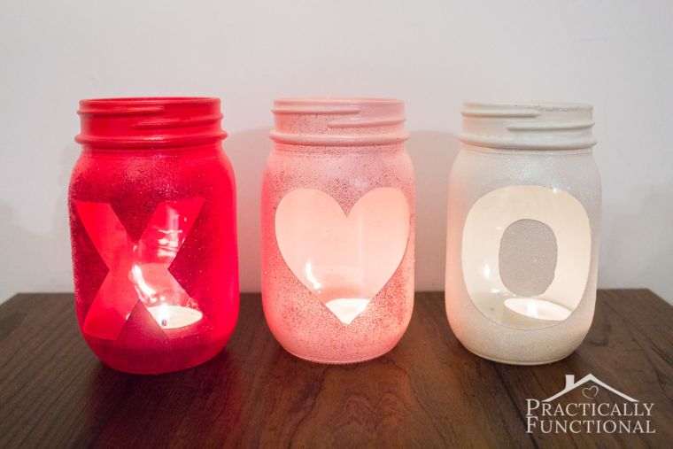 glowing mason jars