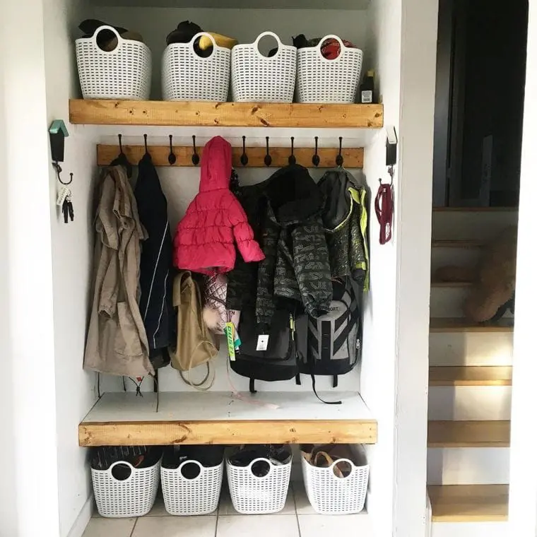 entryway basket organizers