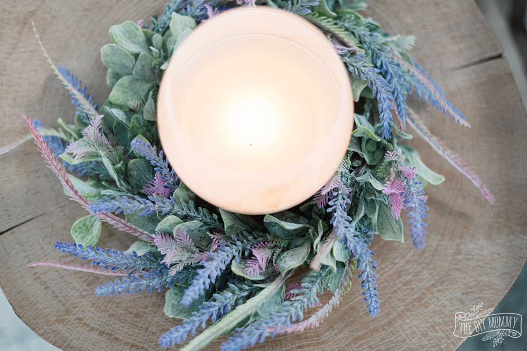 Lavender Candle Wreath