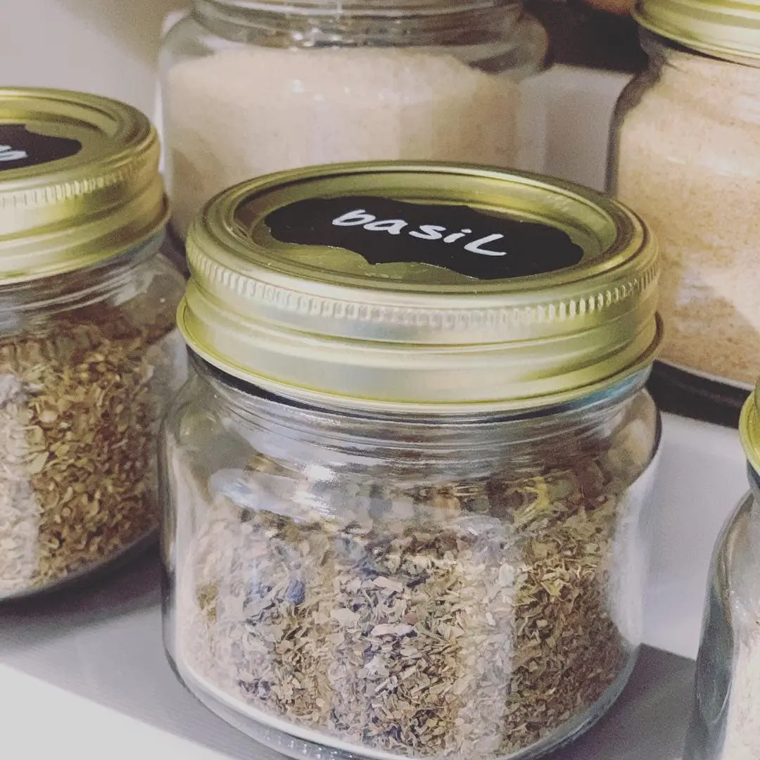 dry food jar organization