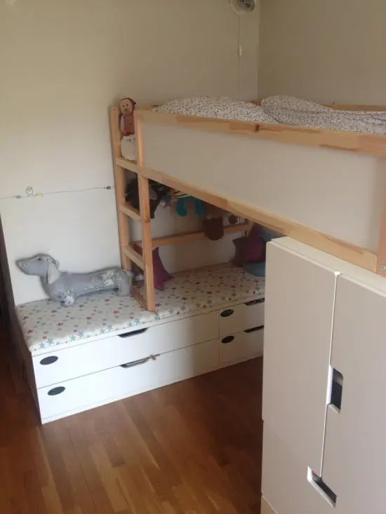 20 Ikea Kura S For Children Room, Ikea Loft Bed Storage Ideas