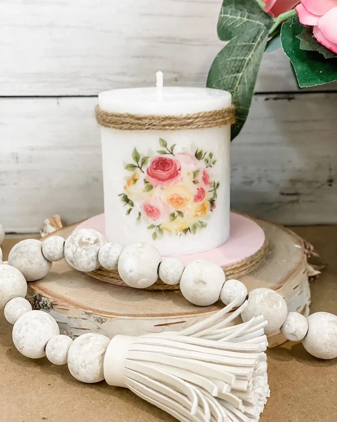 Floral Vintage Candle