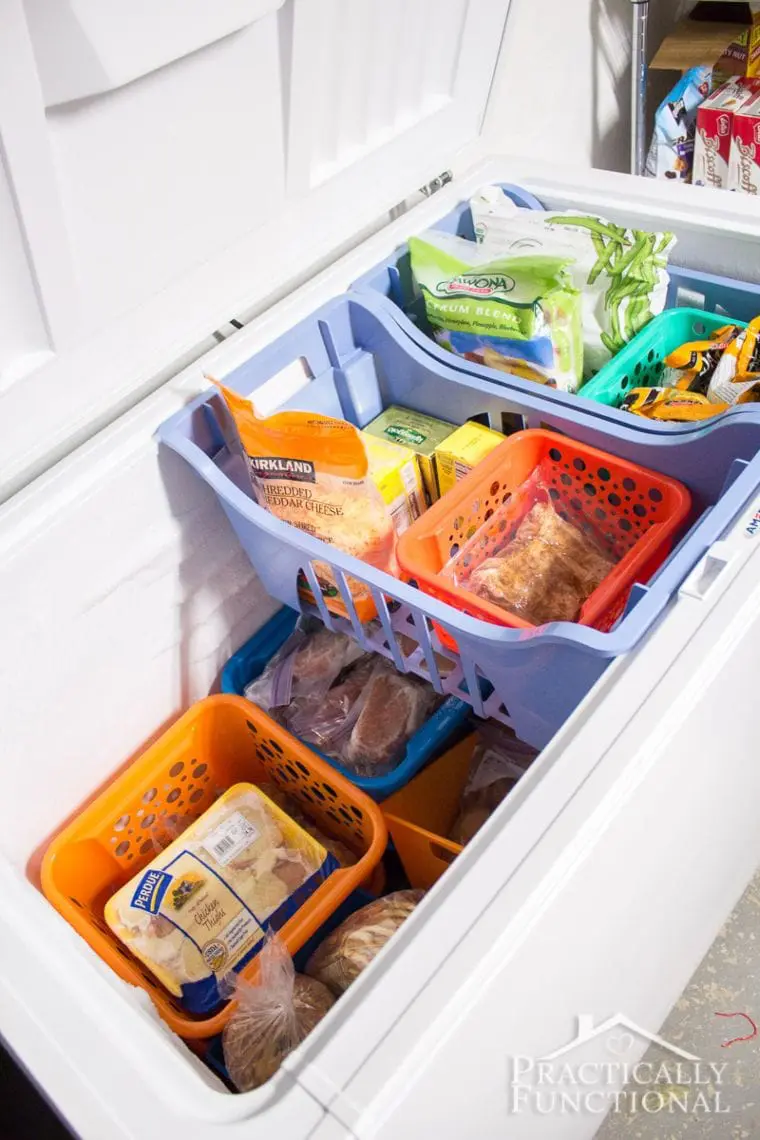 baskets in freezer