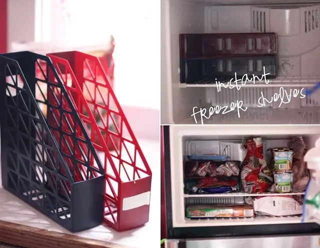 shelf organizers in freezer