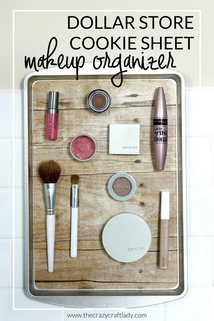 cookie sheet makeup organizer