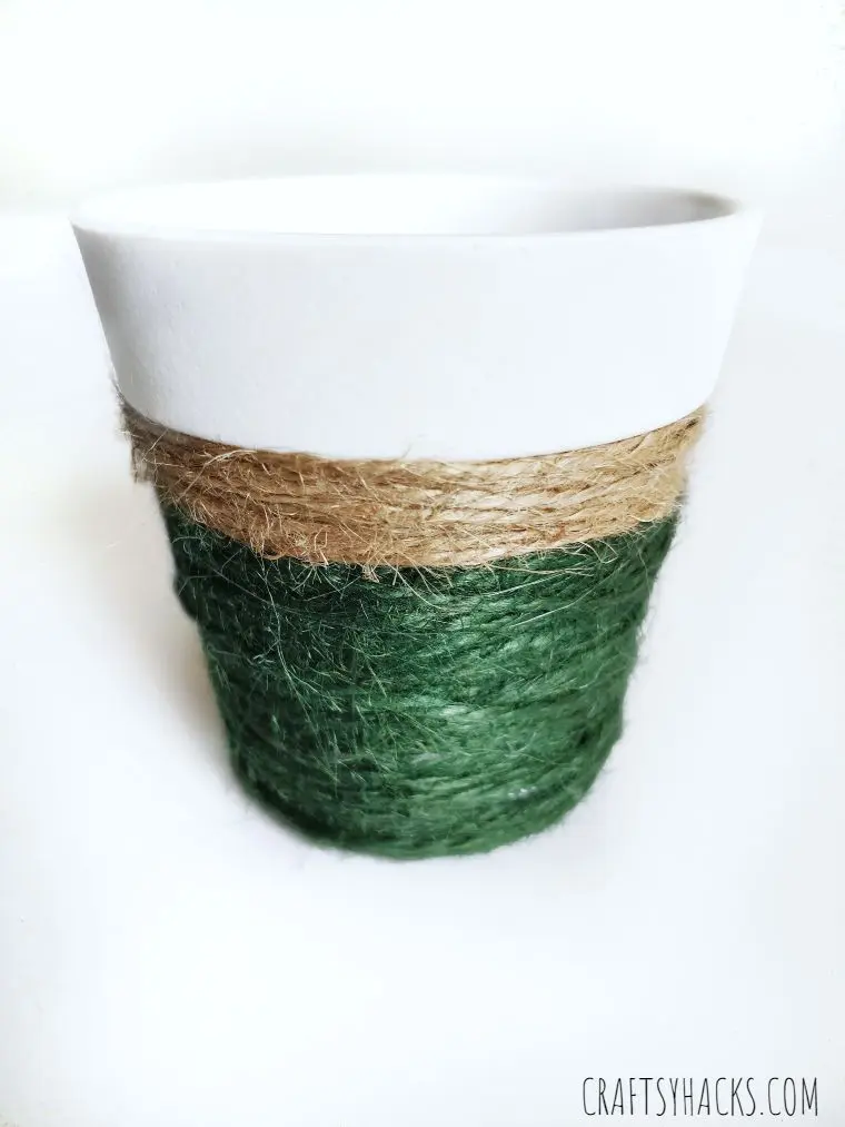 diy planter with twine