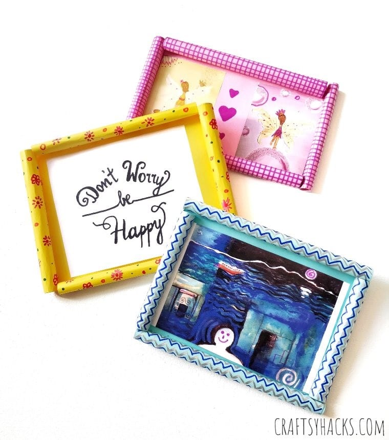 how to make photo frame with chart paper