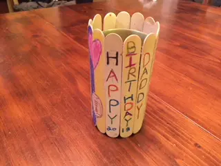 Popsicle Stick Pen Holder