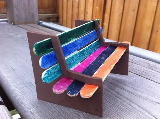 popsicle stick craft bench