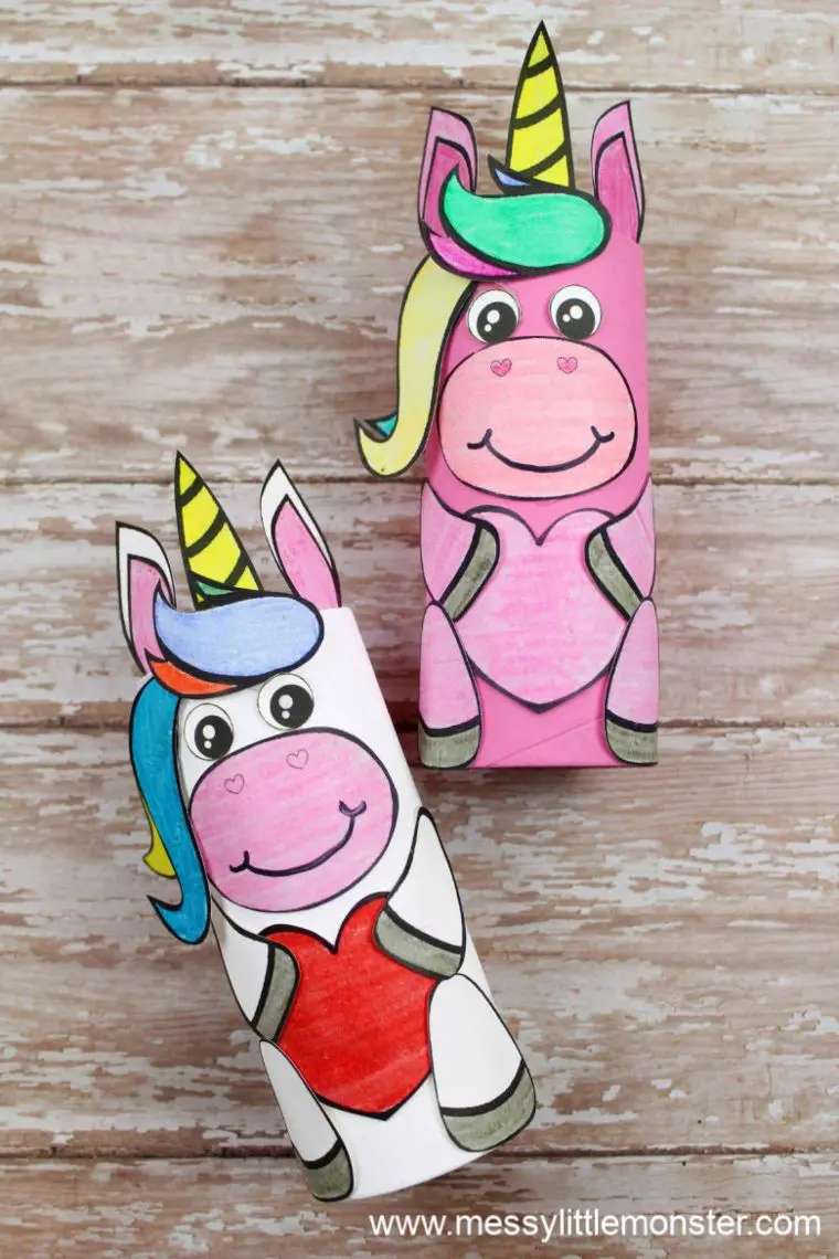 Cardboard Unicorn Figures