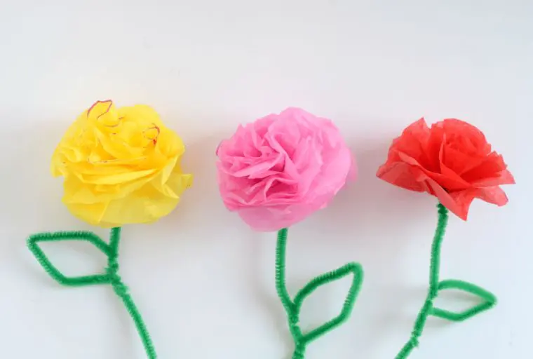 Tissue Paper Spring Flowers