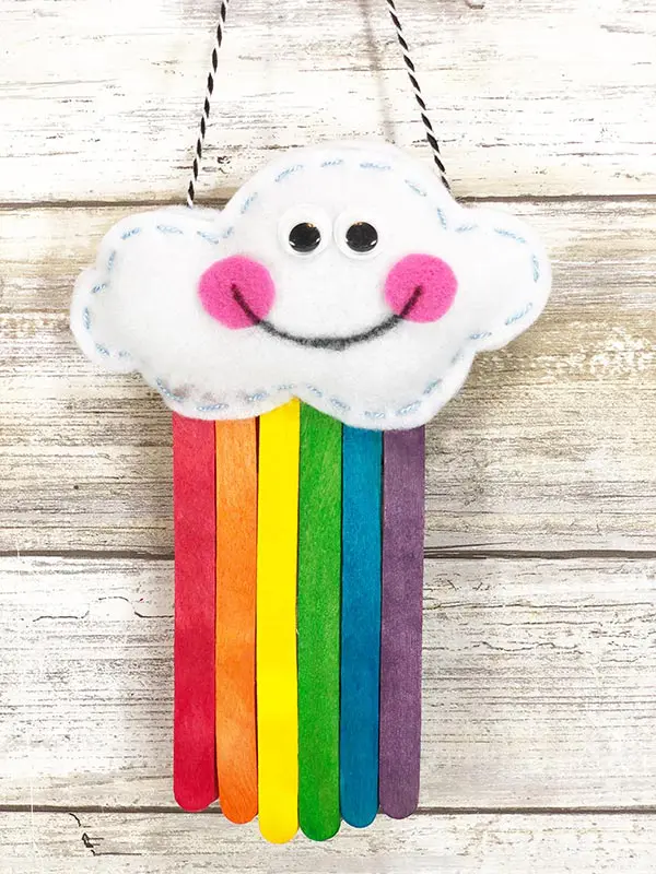 rainbow and cloud felt craft