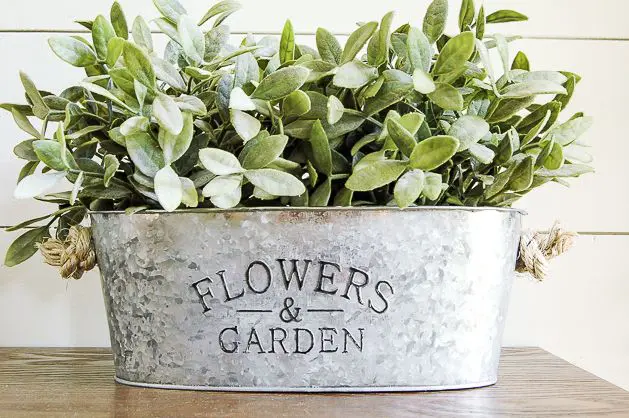 Aged Galvanized Planter