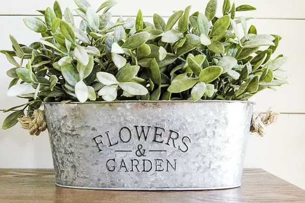 DIY Aged and Galvanized Planters
