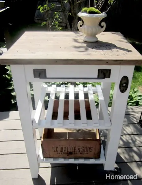 painted kitchen racking