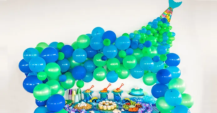 Mermaid Balloon Backdrop