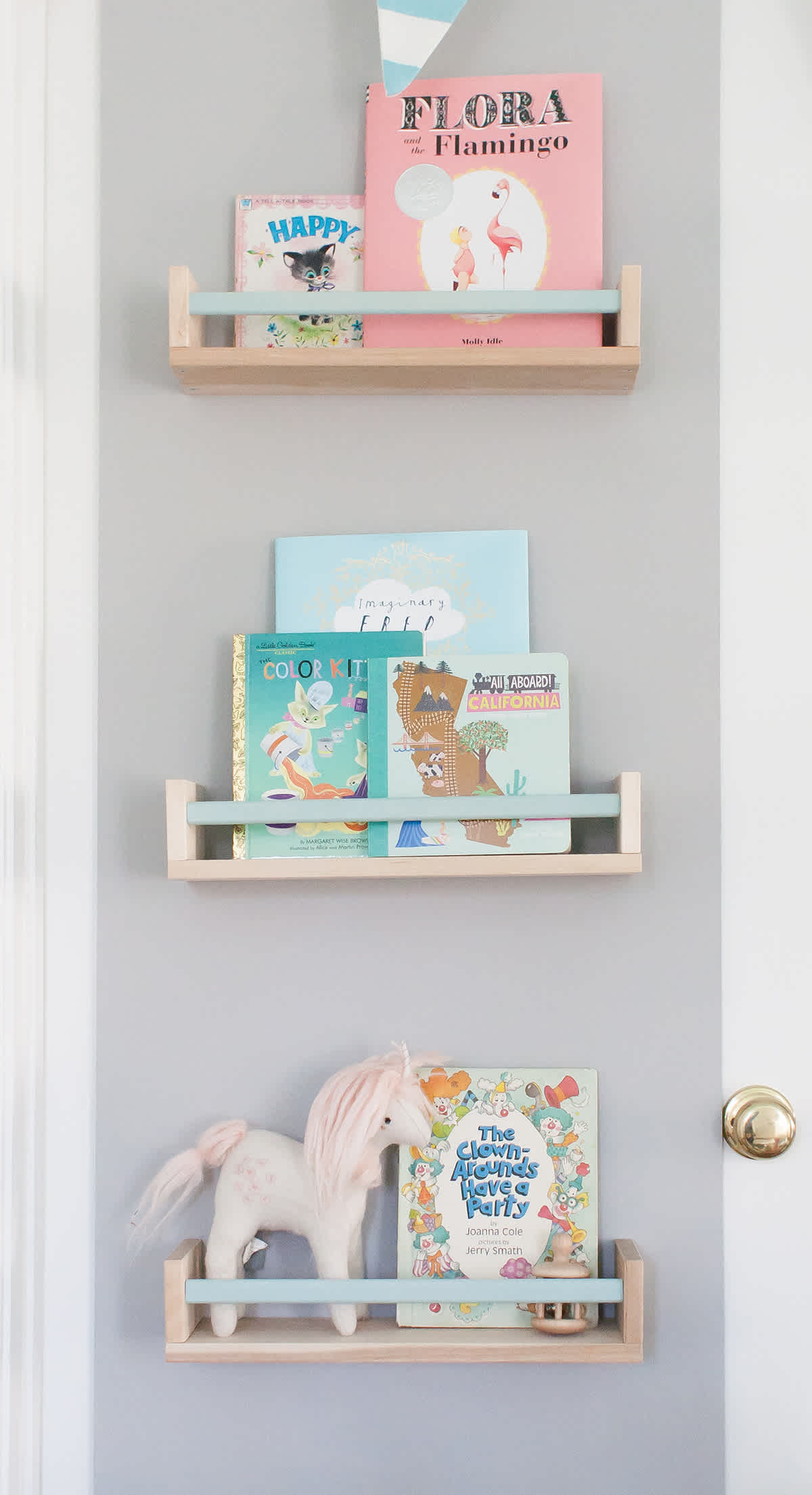 Colorful Spice Rack bookshelves