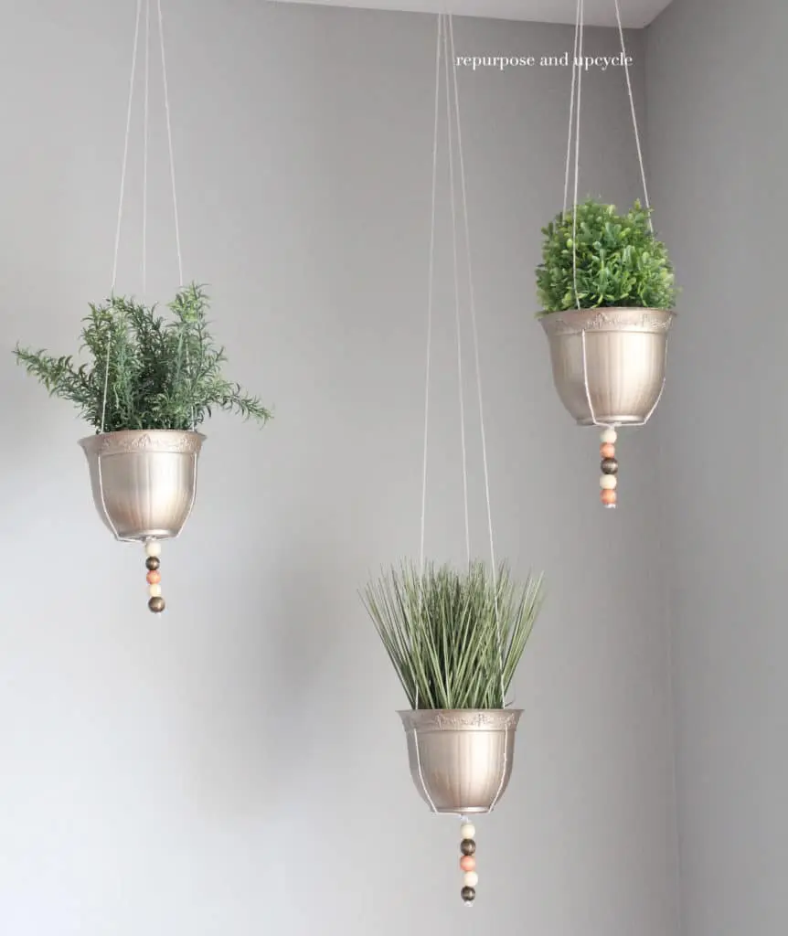 Golden Hanging Planters