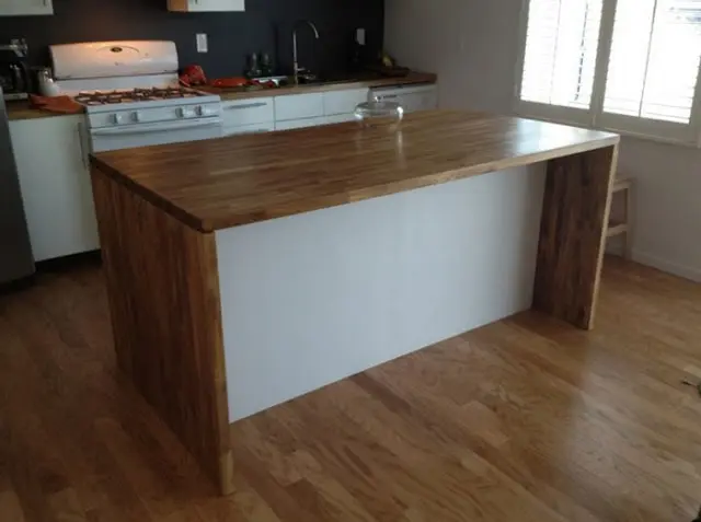 Wood Textured Kitchen Island