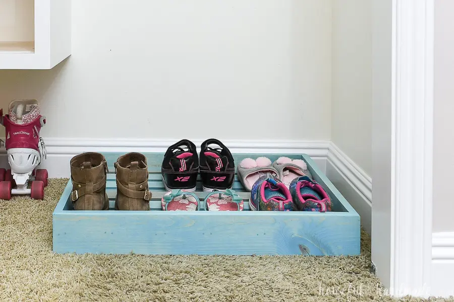 Wooden Shoe Organizer Tray