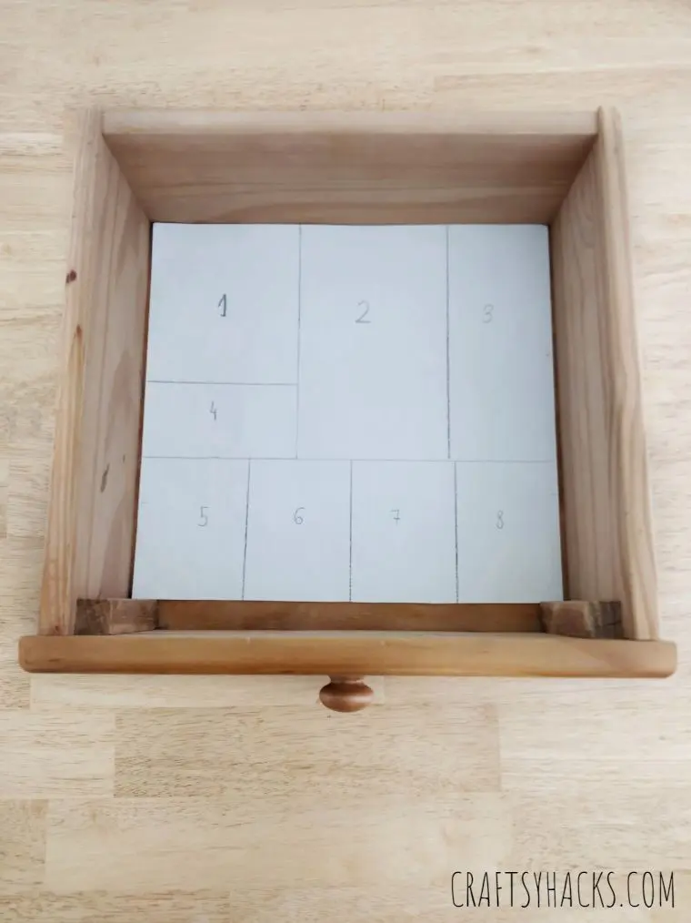 sections in drawers