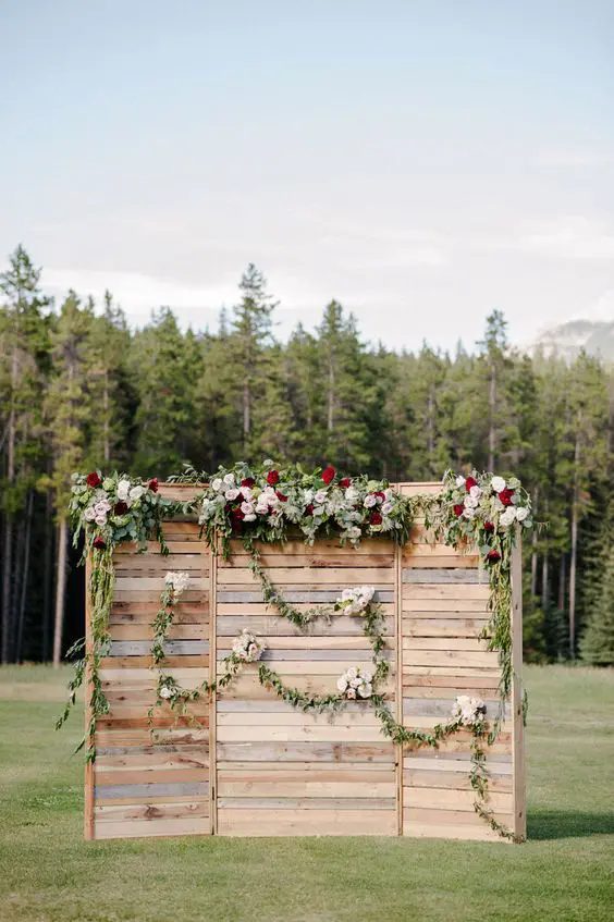 Flowers and Wooden Crates