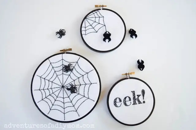 Embroidered Spider Web