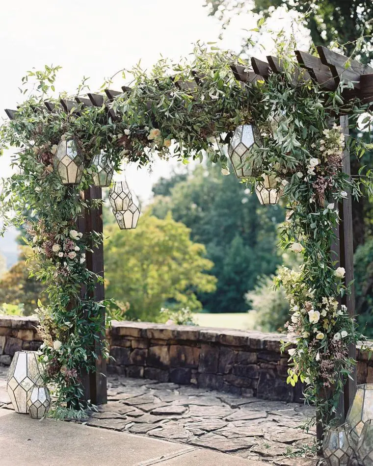 Lanterns, Flowers, and Greens